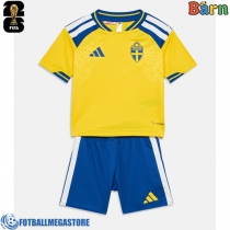 Fotballdrakt Barn Sverige Hjemmedraktsett VM 2026 Kortermet (+ Korte bukser)